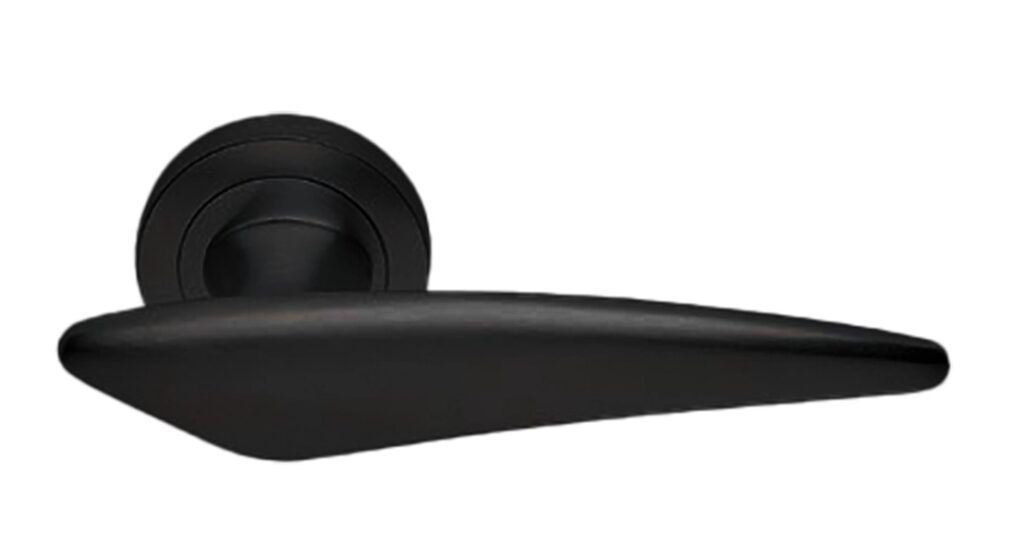 MORELLI Ручка дверная BOLID R2 NERO-ST — Черный «soft-touch»