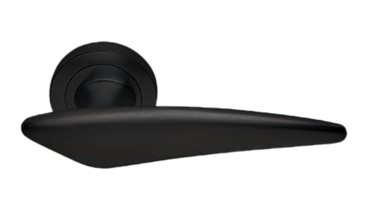 MORELLI Ручка дверная BOLID R2 NERO-ST — Черный «soft-touch»