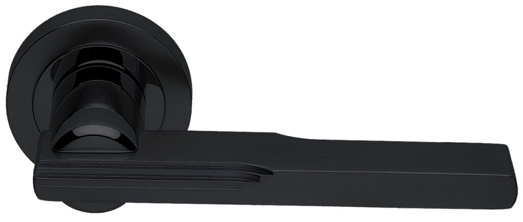 MORELLI Ручка дверная VERONICA R2 NERO-ST — Черный «soft-touch»