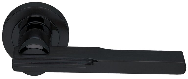 MORELLI Ручка дверная VERONICA R2 NERO-ST — Черный «soft-touch»