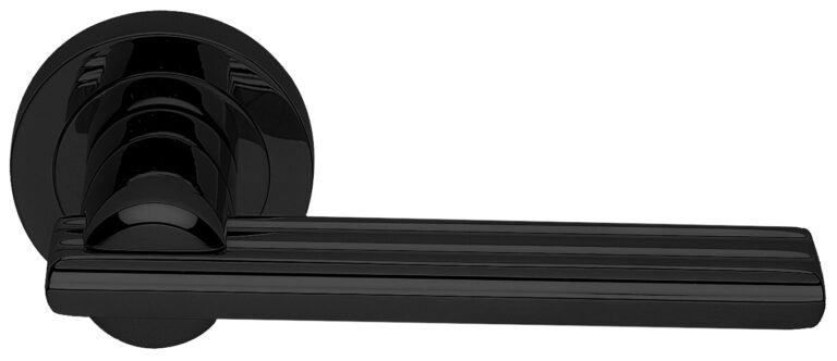 MORELLI Ручка дверная ORCHIDEA R2 NERO-ST — Черный «soft-touch»