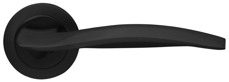 MORELLI Ручка дверная WAVE R2 NERO-ST — Черный «soft-touch»