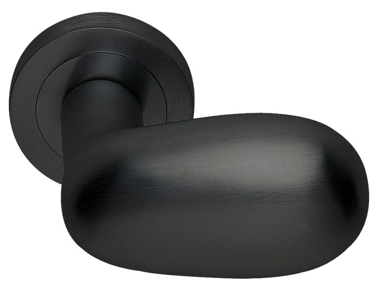 MORELLI Ручка дверная UOVO R2 NERO-ST — Черный «soft-touch»