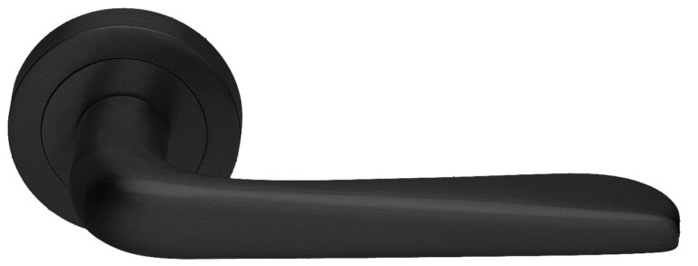 MORELLI Ручка дверная PETRA R2 NERO-ST — Черный «soft-touch»