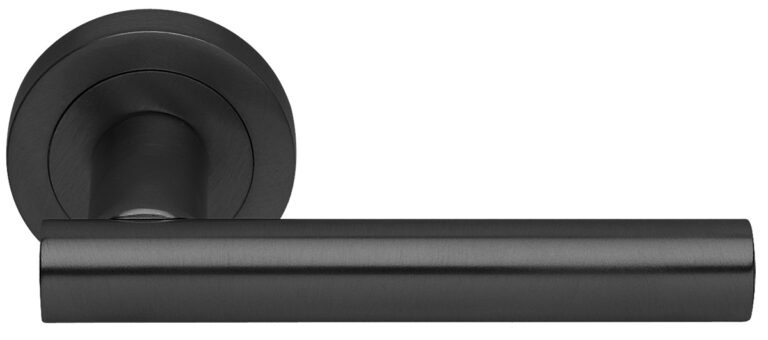 MORELLI Ручка дверная CALLA R2 NERO-ST — Черный «soft-touch»