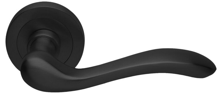 MORELLI Ручка дверная ERICA R2 NERO-ST — Черный «soft-touch»