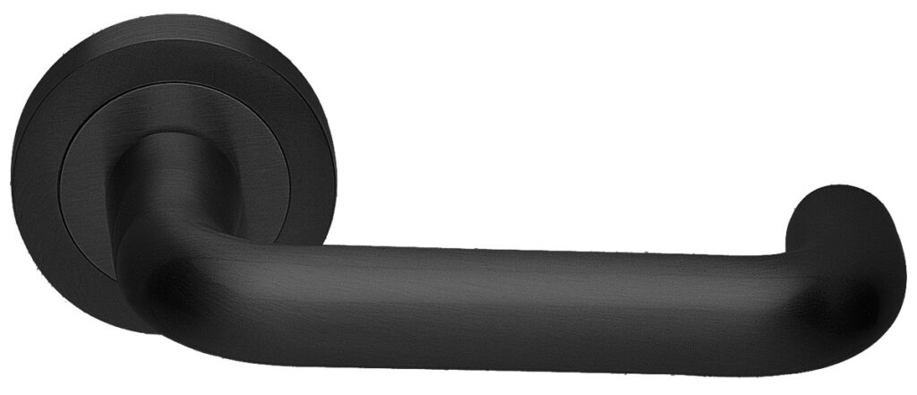MORELLI Ручка дверная IRIS R2 NERO-ST — Черный «soft-touch»