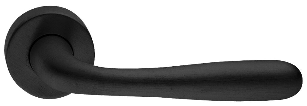 MORELLI Ручка дверная RUBINO R2 NERO-ST — Черный «soft-touch»