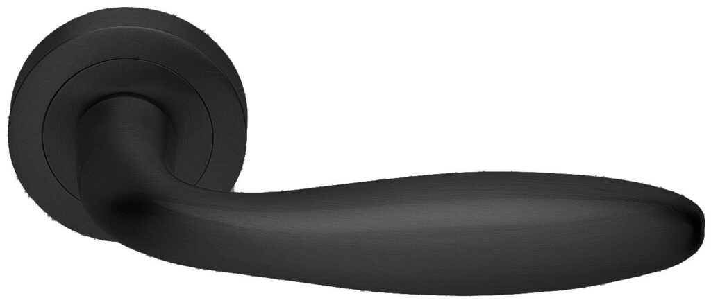 MORELLI Ручка дверная SIENA R2 NERO-ST — Черный «soft-touch»