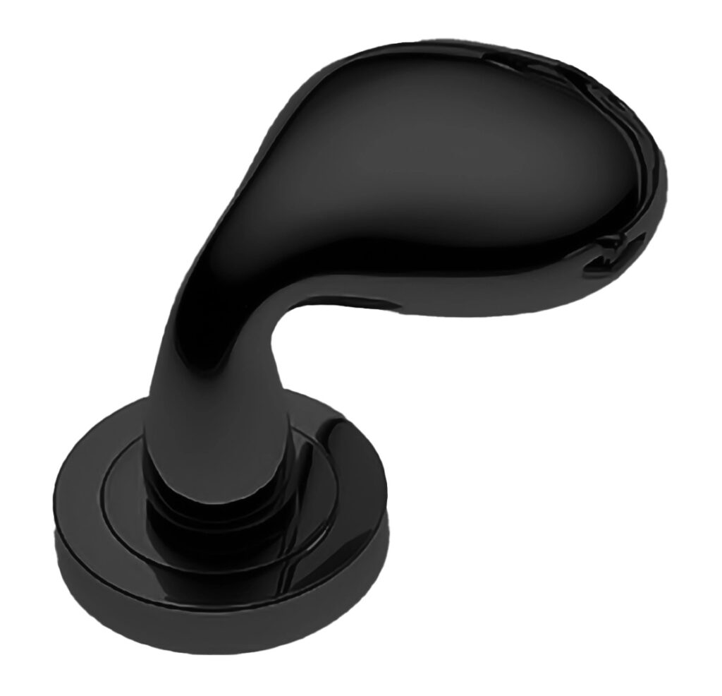 MORELLI Ручка дверная SIENA-2 R2 NERO-ST — Черный «soft-touch»