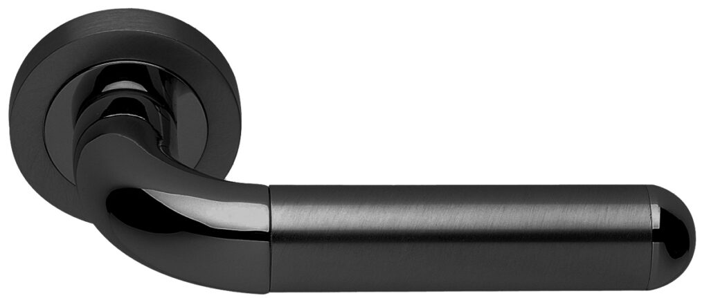 MORELLI Ручка дверная GAVANA R2 NERO-ST — Черный «soft-touch»