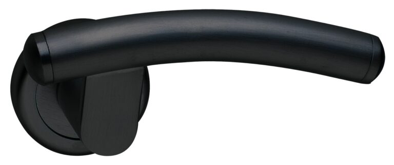 MORELLI Ручка дверная LUNA R4 NERO-ST — Черный «soft-touch»