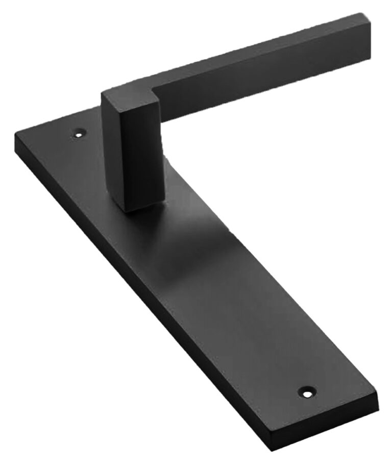 MORELLI STONE PL NERO-ST, ручка на планке, цвет — Черный «soft-touch»