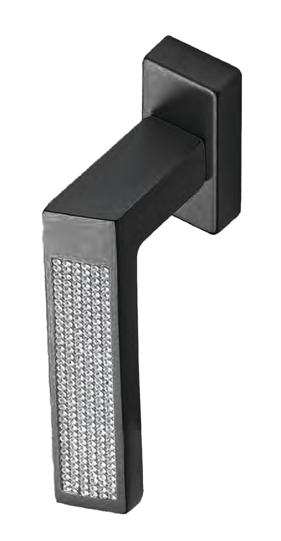 MORELLI Ручка оконная DOLCE VITA W1 NERO-ST, цвет — Черный «soft-touch»