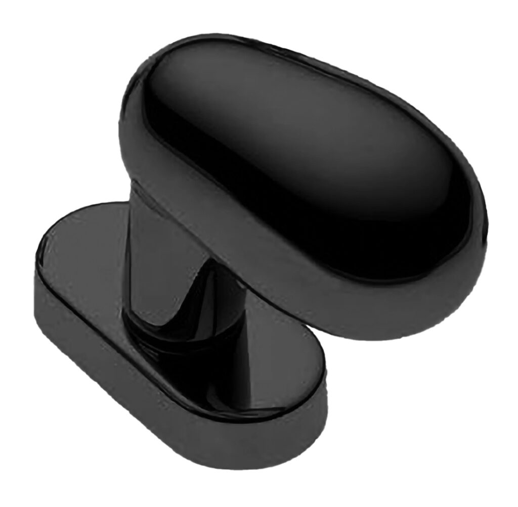 MORELLI Ручка оконная UOVO W1 NERO-ST, цвет — Черный «soft-touch»