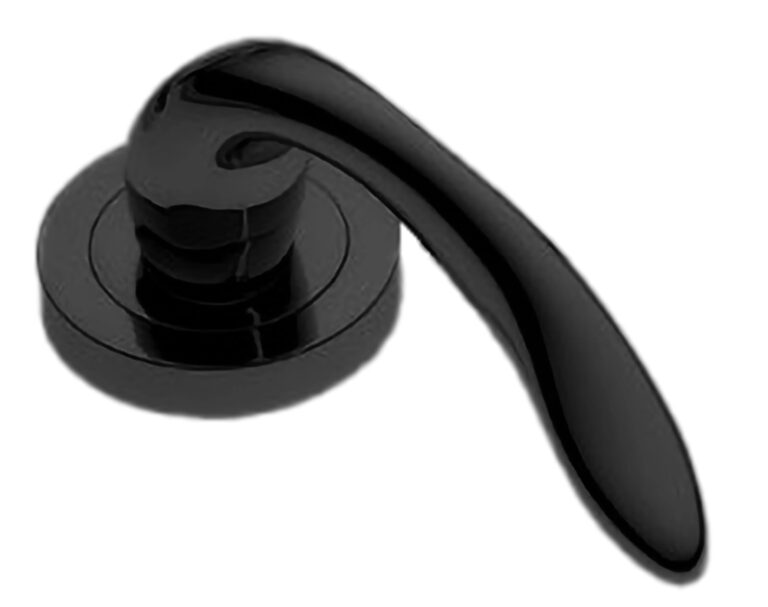 MORELLI Ручка оконная LEON W1 NERO-ST, цвет — Черный «soft-touch»