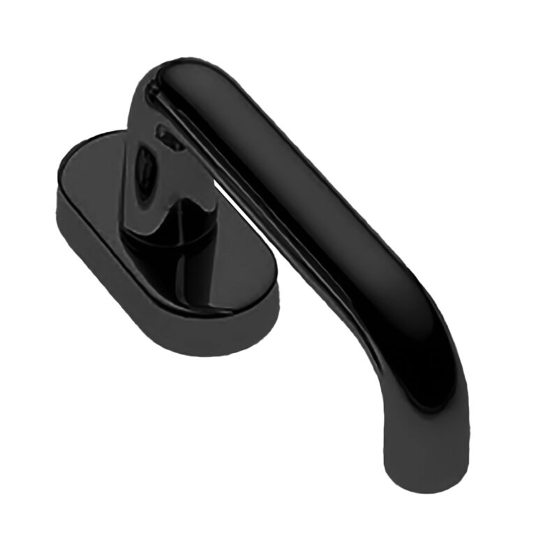 MORELLI Ручка оконная IRIS W1 NERO-ST, цвет — Черный «soft-touch»