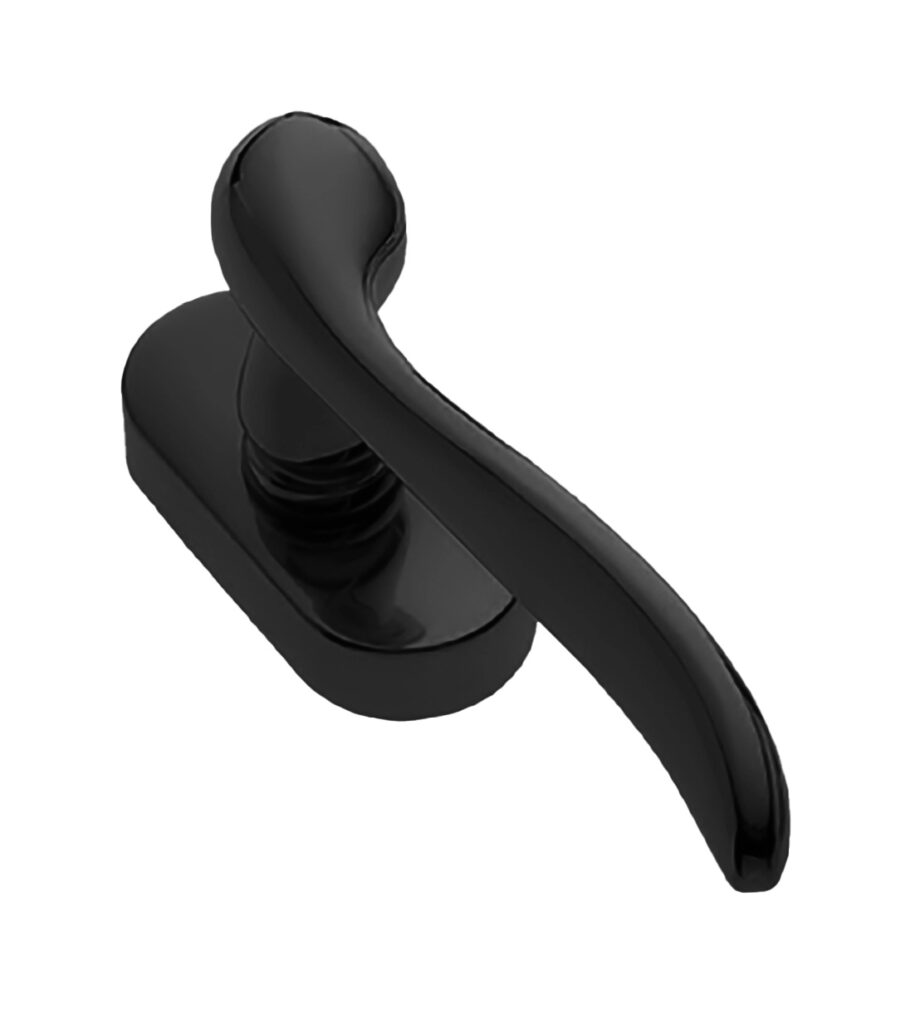 MORELLI Ручка оконная TOSCANA W1 NERO-ST, цвет — Черный «soft-touch»