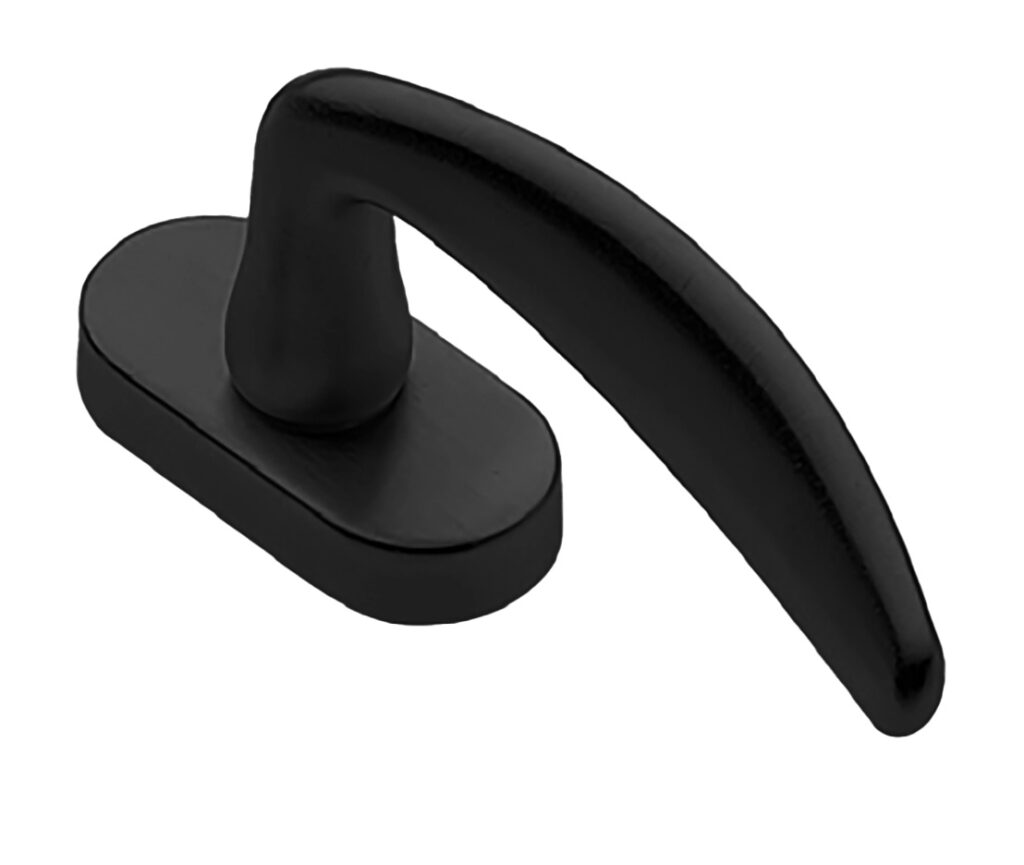 MORELLI Ручка оконная MOGADOR W1 NERO-ST, цвет — Черный «soft-touch»
