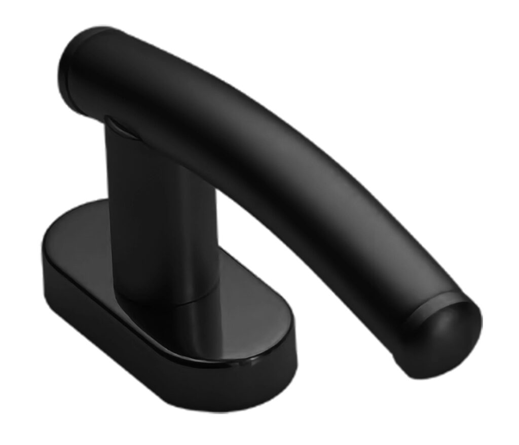MORELLI Ручка оконная LUNA W1 NERO-ST, цвет — Черный «soft-touch»