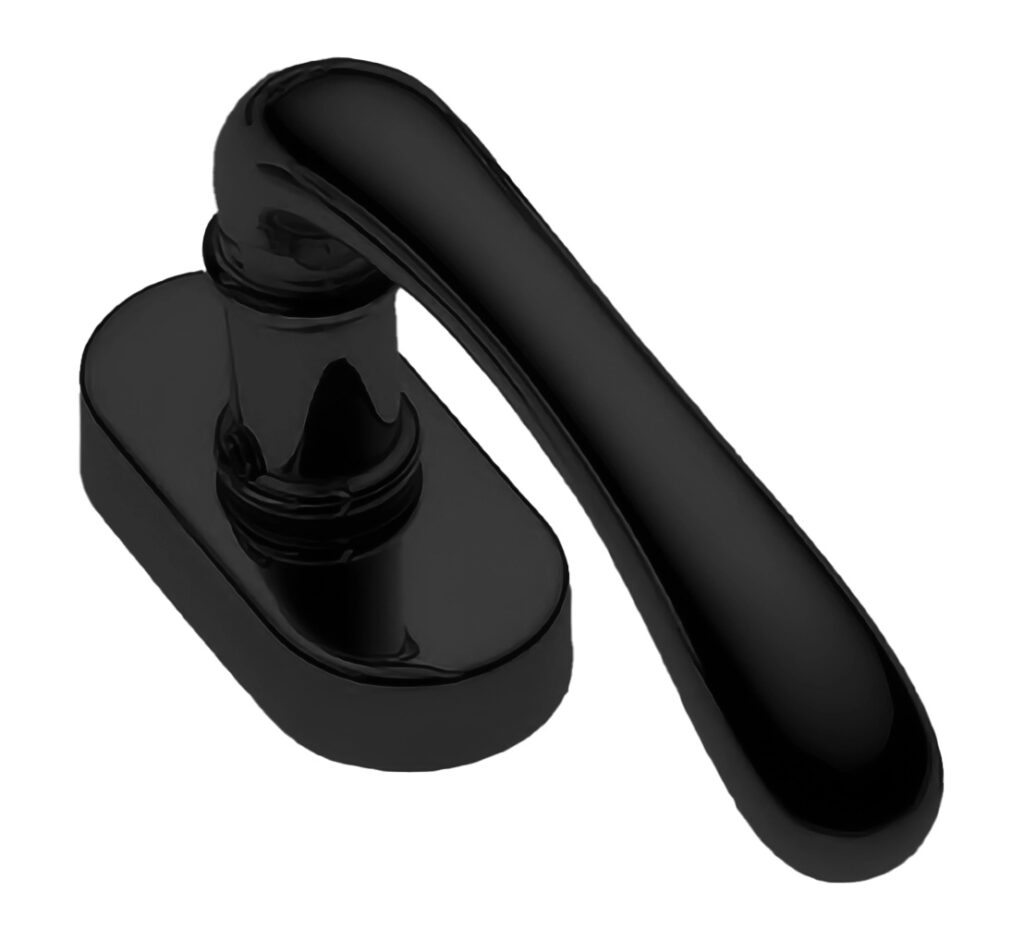 MORELLI Ручка оконная RING W1 NERO-ST, цвет — Черный «soft-touch»