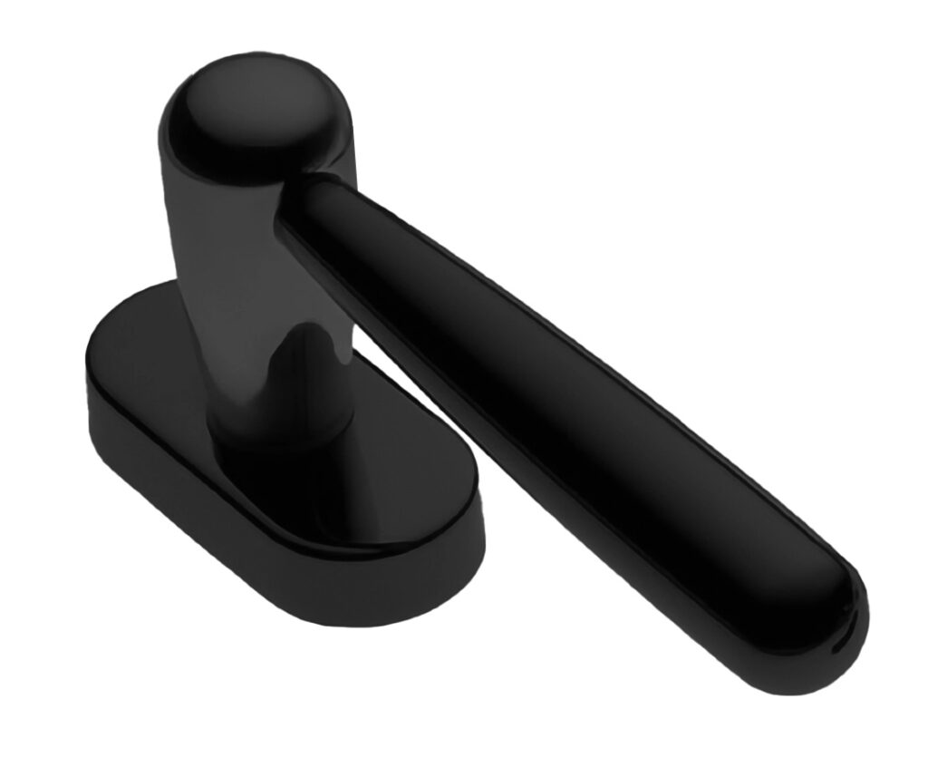 MORELLI Ручка оконная PINOKKIO W1 NERO-ST, цвет — Черный «soft-touch»