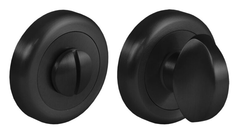 MORELLI LUX-WC-R4 NERO-ST, завертка сантехническая, цвет — Черный «soft-touch»