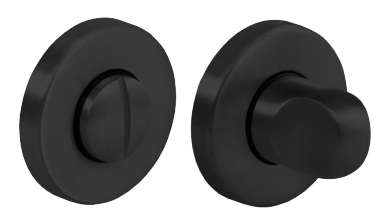 MORELLI LUX-WC-R3-E NERO-ST, завертка сантехническая, цвет — черный «soft-touch»