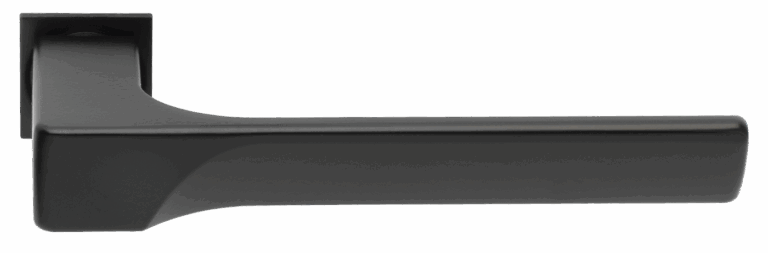 MORELLI FIORD-SM NERO-ST, ручка дверная, с невидимой квадратной розеткой, цвет — черный «soft-touch»