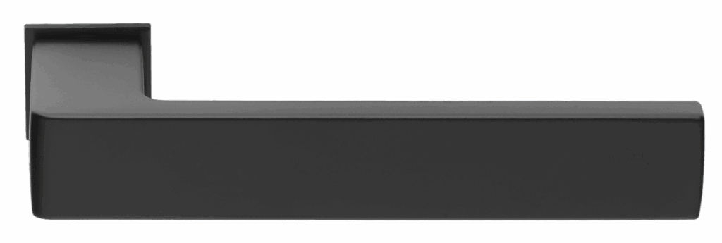 MORELLI HORIZONT-SM NERO-ST, ручка дверная, с невидимой квадратной розеткой, цвет — черный «soft-touch»