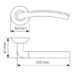 MORELLI MH-02P SN/CP, ручка дверная "Палаццо", цвет бел. никель/хром, с перфорацией — дополнительное фото