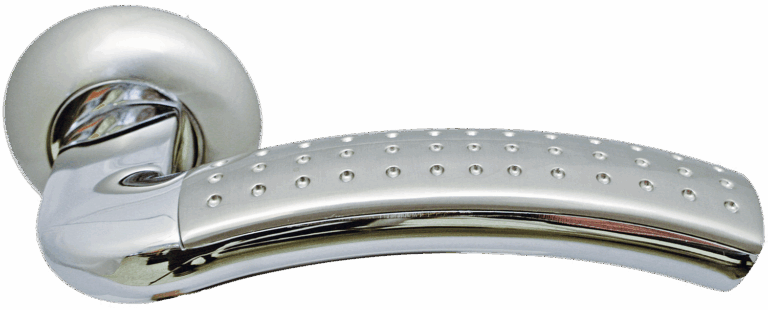 MORELLI MH-02P SN/CP, ручка дверная «Палаццо», цвет бел. никель/хром, с перфорацией