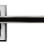MORELLI MH-38 SN/BN-S, ручка дверная "Shape", на квадратной накладке, цвет - бел. никель/черн. никель — дополнительное фото