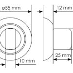 MORELLI MH-WC-S SN/BN, завертка сантехническая, цвет - бел. никель/черн. никель — дополнительное фото