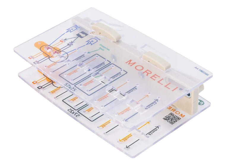 MORELLI TMH-1 30-65, шаблон MORELLI для установки ручек на двери толщиной 30-65мм
