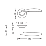 Ручка ARCHIE SUAVE S010 X10II, матовое золото — фото 3